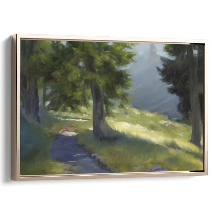 Dawn's Tranquil Glow: Serene Morning Light Canvas Art Print