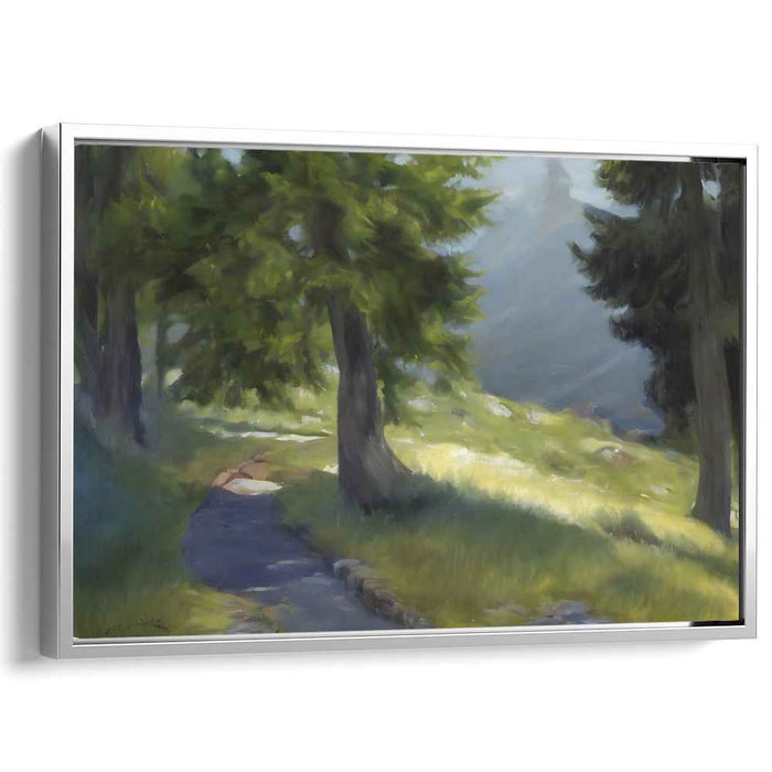 Dawn's Tranquil Glow: Serene Morning Light Canvas Art Print