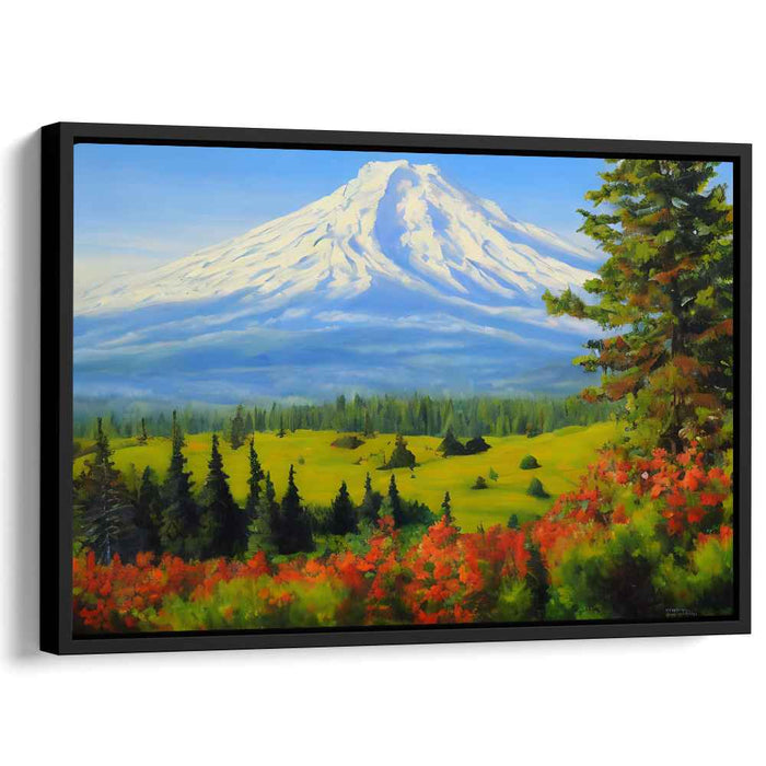 Whispers of Wildflower Dreams: Serene Landscape with Vibrant Wildflowers Canvas Art Print