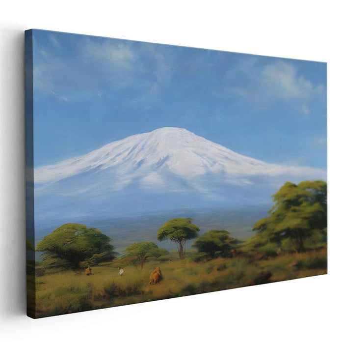 Safari Dreamscape Symphony: Serene African Landscape Canvas Art Print