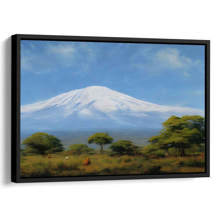 Safari Dreamscape Symphony: Serene African Landscape Canvas Art Print