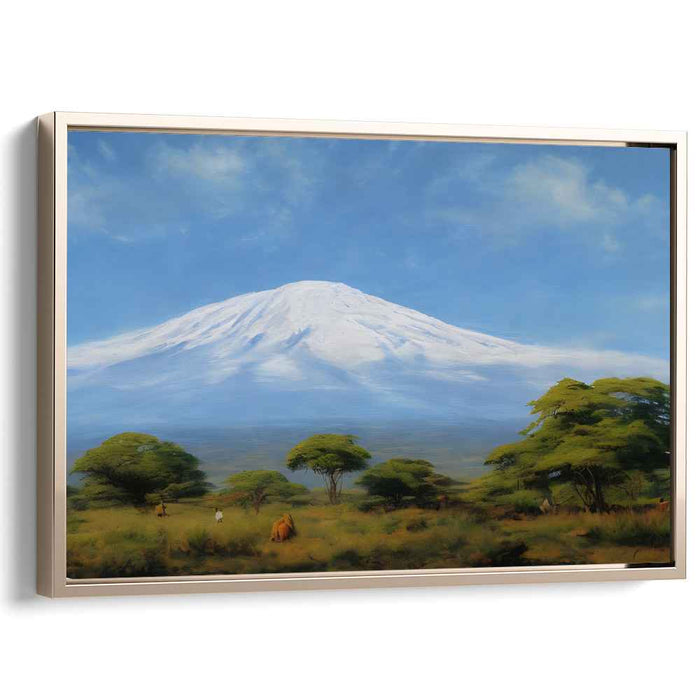 Safari Dreamscape Symphony: Serene African Landscape Canvas Art Print