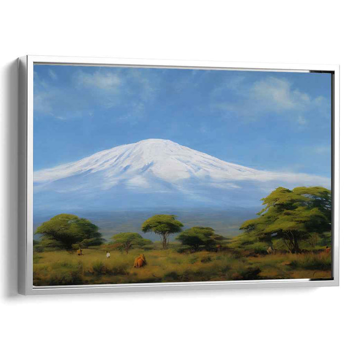 Safari Dreamscape Symphony: Serene African Landscape Canvas Art Print