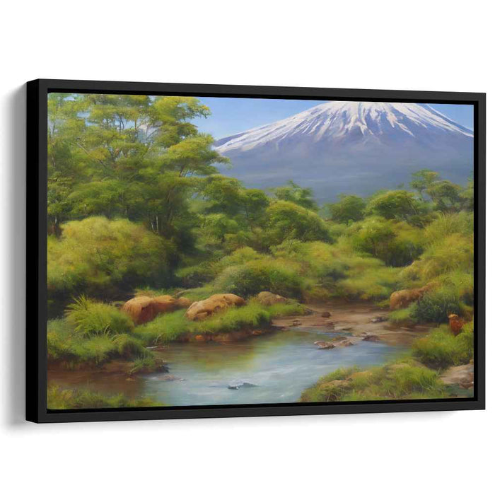 Whispering Pine Spirits: Tranquil Wilderness Landscape Canvas Art