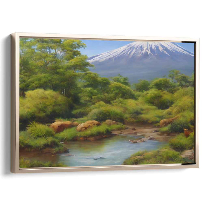 Whispering Pine Spirits: Tranquil Wilderness Landscape Canvas Art