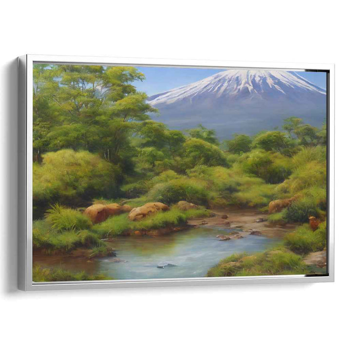 Whispering Pine Spirits: Tranquil Wilderness Landscape Canvas Art