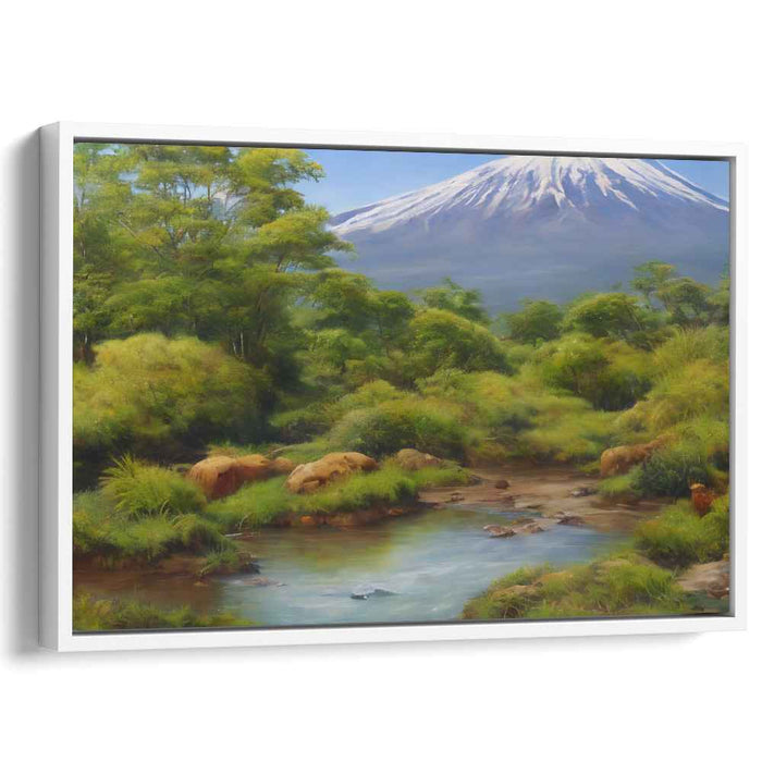 Whispering Pine Spirits: Tranquil Wilderness Landscape Canvas Art