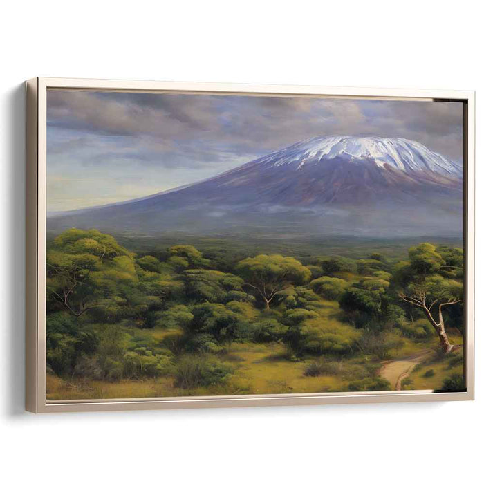 Peak Whisperings: Serene Mountain Landscape Canvas Art Print