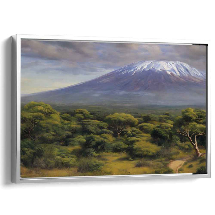 Peak Whisperings: Serene Mountain Landscape Canvas Art Print