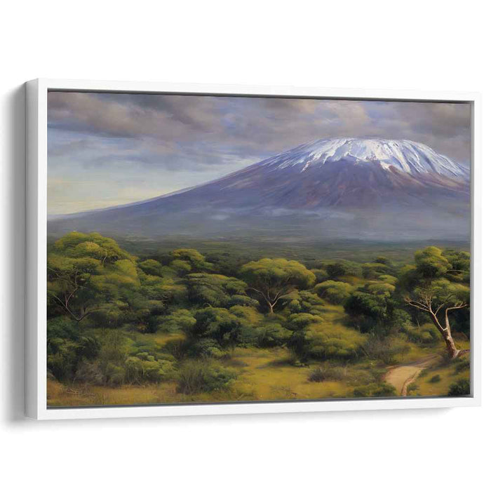 Peak Whisperings: Serene Mountain Landscape Canvas Art Print