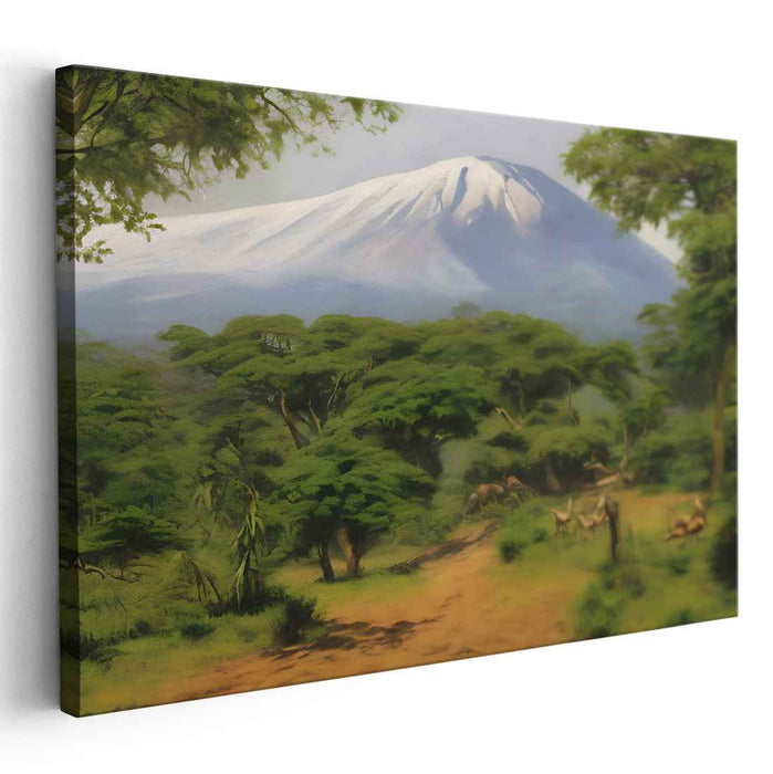 True Earth Tones: Realistic Landscape Canvas Art Print