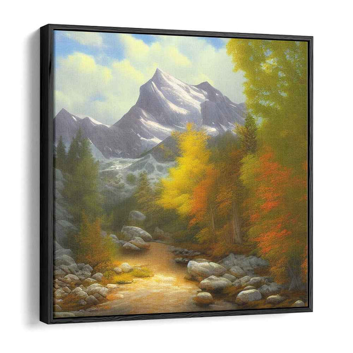 Zenith Ascent: Serene Mountain Landscape Canvas Art Print