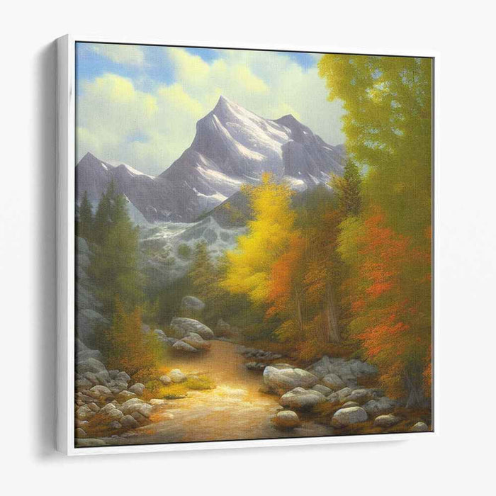 Zenith Ascent: Serene Mountain Landscape Canvas Art Print