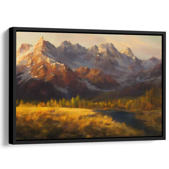 Twilight Summit Glow: Sunset Over Mountain Peaks