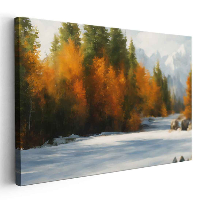 Radiant Echoes in Nature: Luminous Landscape Canvas Art