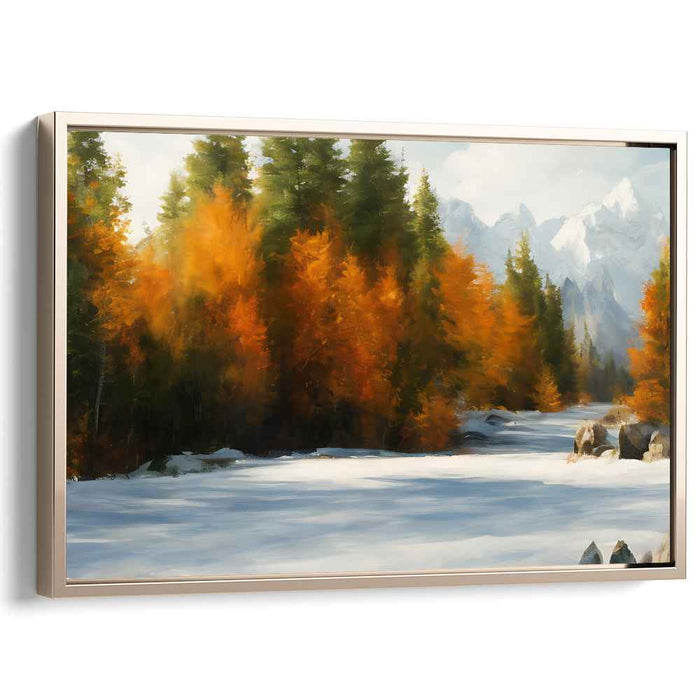 Radiant Echoes in Nature: Luminous Landscape Canvas Art