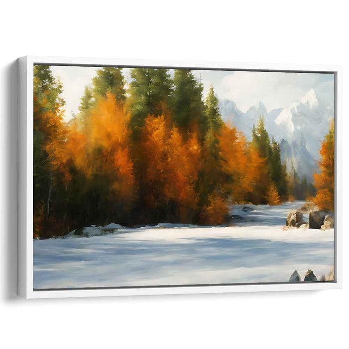 Radiant Echoes in Nature: Luminous Landscape Canvas Art