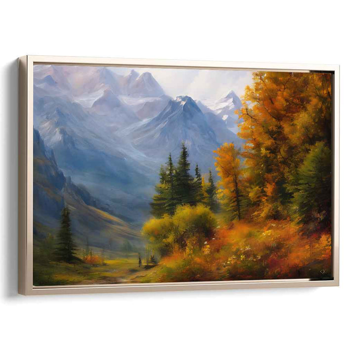 Verdant Peaks Serenade: Lush Mountain Landscape Canvas Art