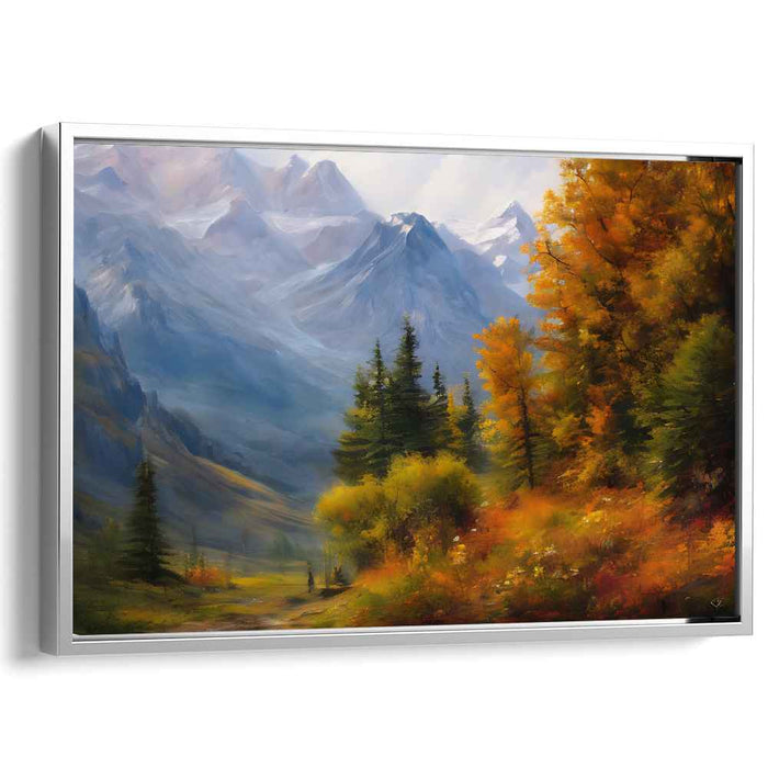 Verdant Peaks Serenade: Lush Mountain Landscape Canvas Art