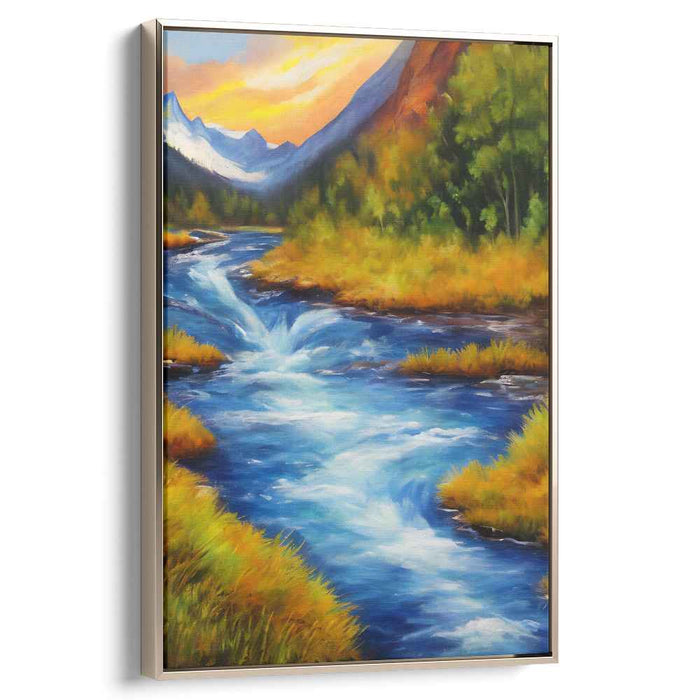 Silent Sentinel Peaks: Majestic Mountain Landscape Canvas Art Print