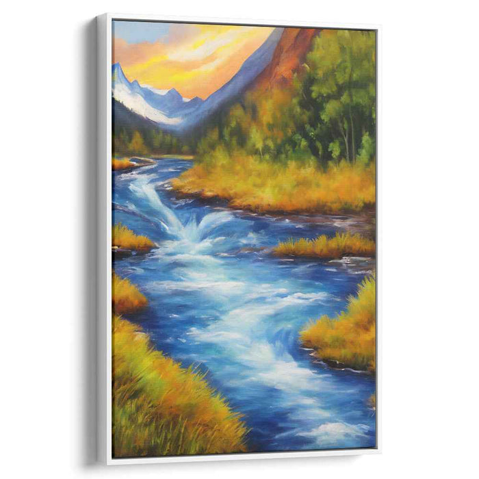 Silent Sentinel Peaks: Majestic Mountain Landscape Canvas Art Print