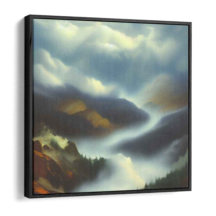 Mystic River: Luminous Landscape in Oil Canvas Art Print