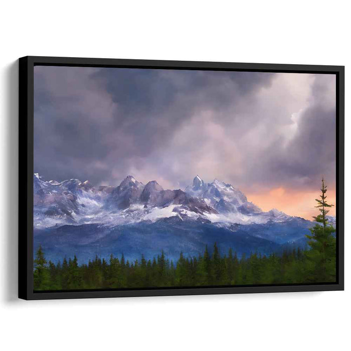 Stormy Horizon Melody: Dramatic Landscape Canvas Art Print