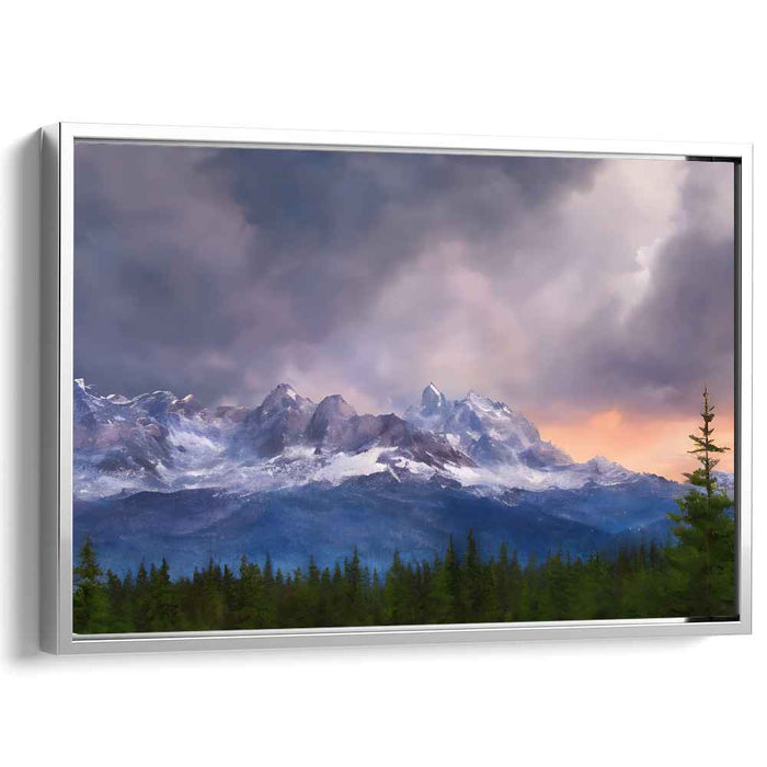 Stormy Horizon Melody: Dramatic Landscape Canvas Art Print