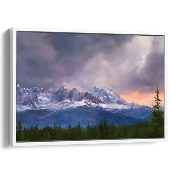 Stormy Horizon Melody: Dramatic Landscape Canvas Art Print