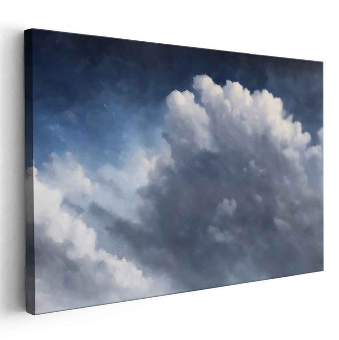 Majestic Skyscape: Dramatic Cumulus Clouds Canvas Art Print