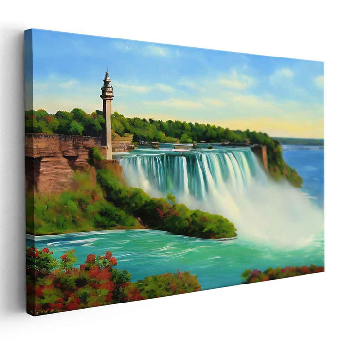 Fleeting Horizon Moment: Realistic Landscape Canvas Art