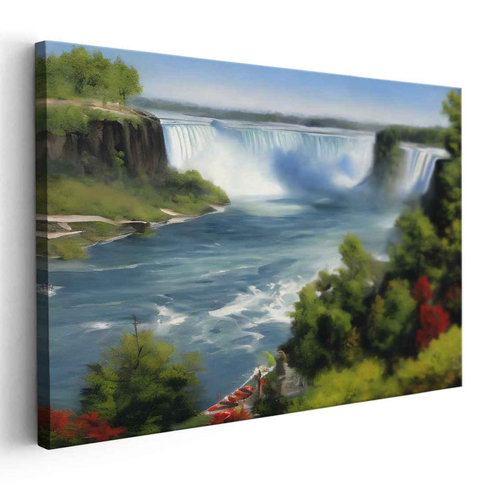 Echoing Hillsides: Vibrant Landscape Canvas Art