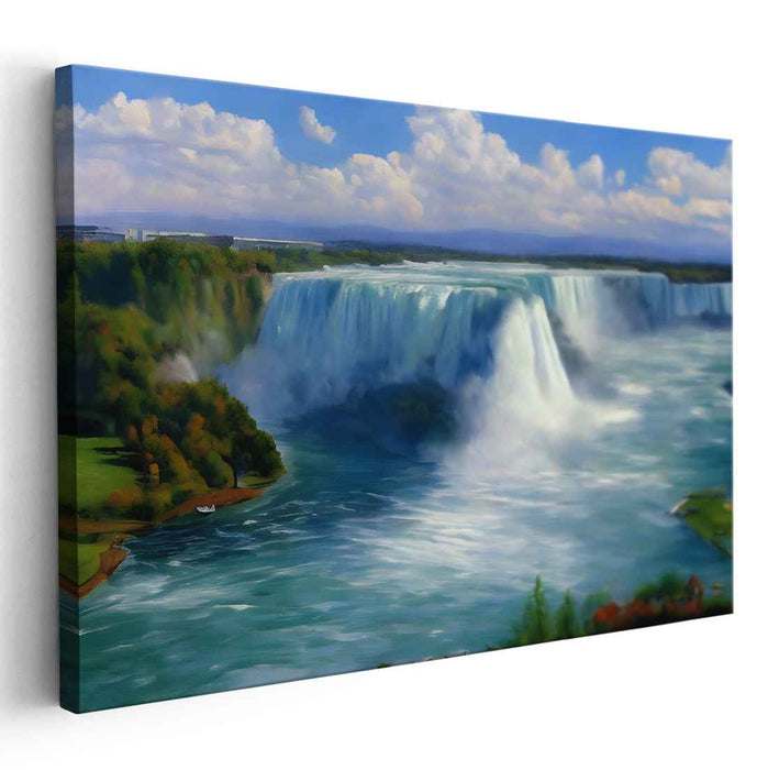 Majestic Niagara Falls: Panoramic Landscape Canvas Art