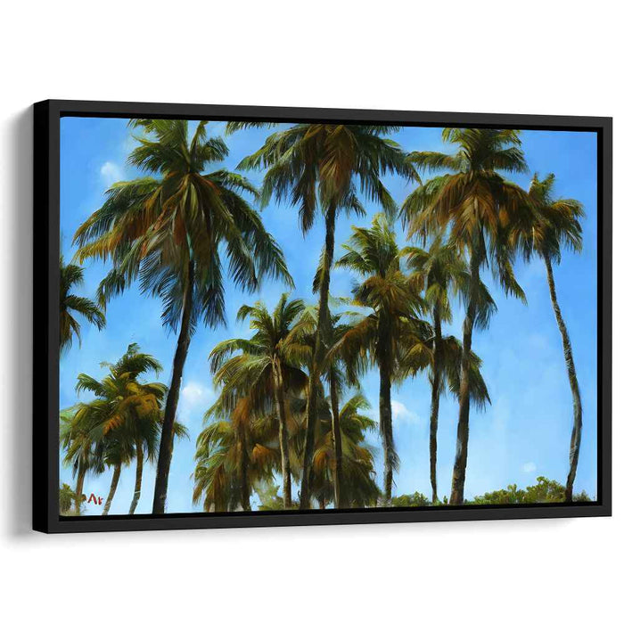 Paradise Palms: A Lush Tropical Landscape Canvas Art