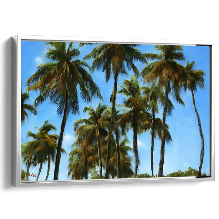 Paradise Palms: A Lush Tropical Landscape Canvas Art