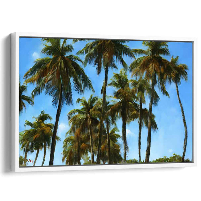 Paradise Palms: A Lush Tropical Landscape Canvas Art