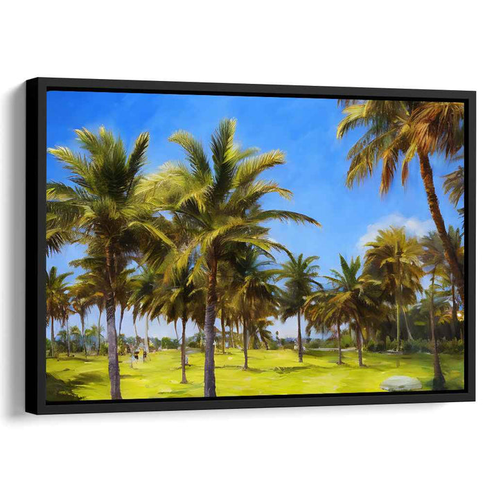 Tropical Bliss Canvas: Lush Palm Paradise Canvas Art