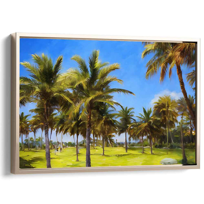 Tropical Bliss Canvas: Lush Palm Paradise Canvas Art