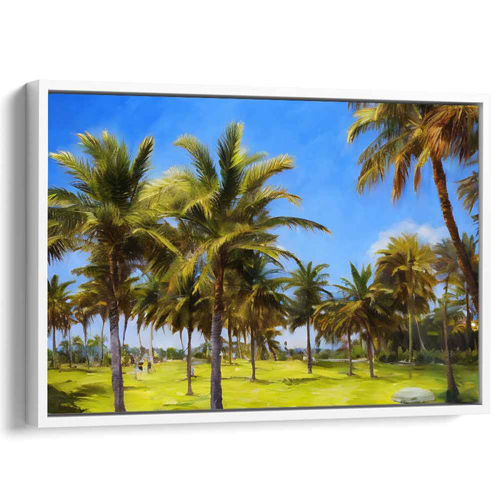 Tropical Bliss Canvas: Lush Palm Paradise Canvas Art