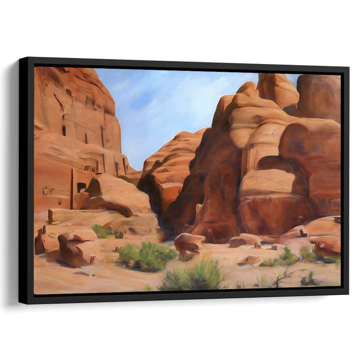 Desert Dreamscape Dance: A Serene Southwestern Landscape Canvas Art