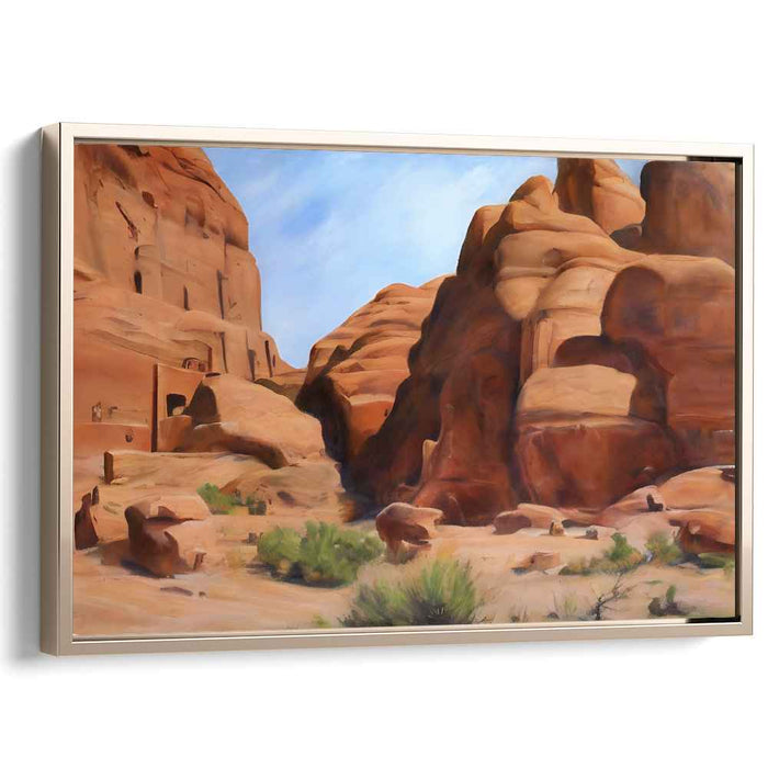 Desert Dreamscape Dance: A Serene Southwestern Landscape Canvas Art