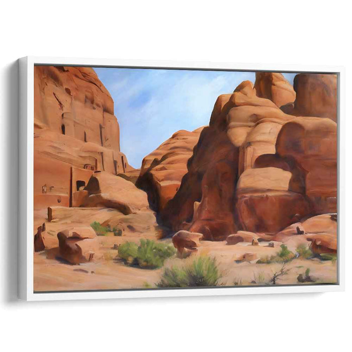 Desert Dreamscape Dance: A Serene Southwestern Landscape Canvas Art