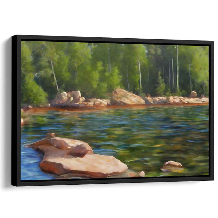 Peaceful Wilderness Tapestry: Serene Nature Landscape Canvas Art