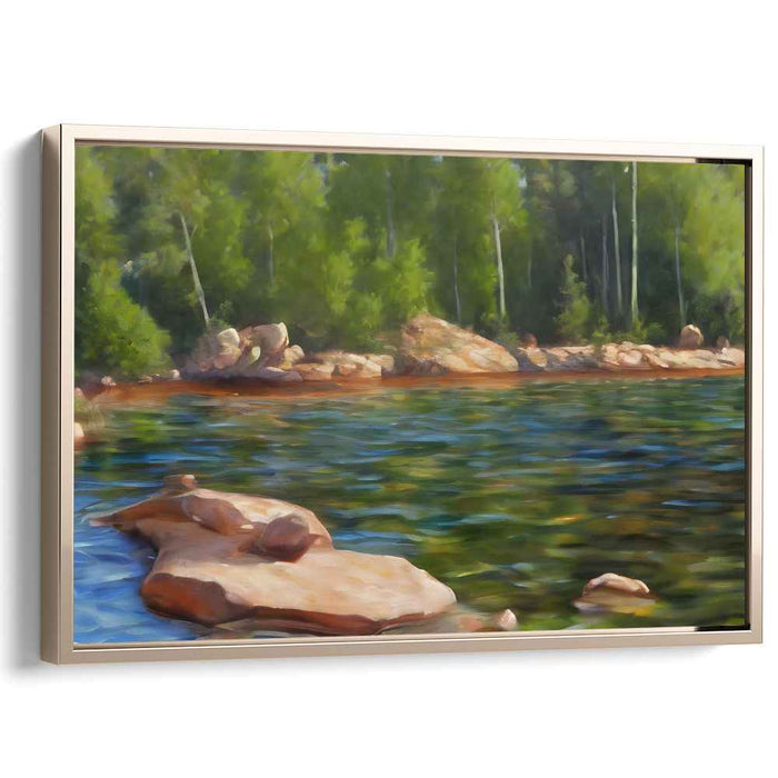 Peaceful Wilderness Tapestry: Serene Nature Landscape Canvas Art