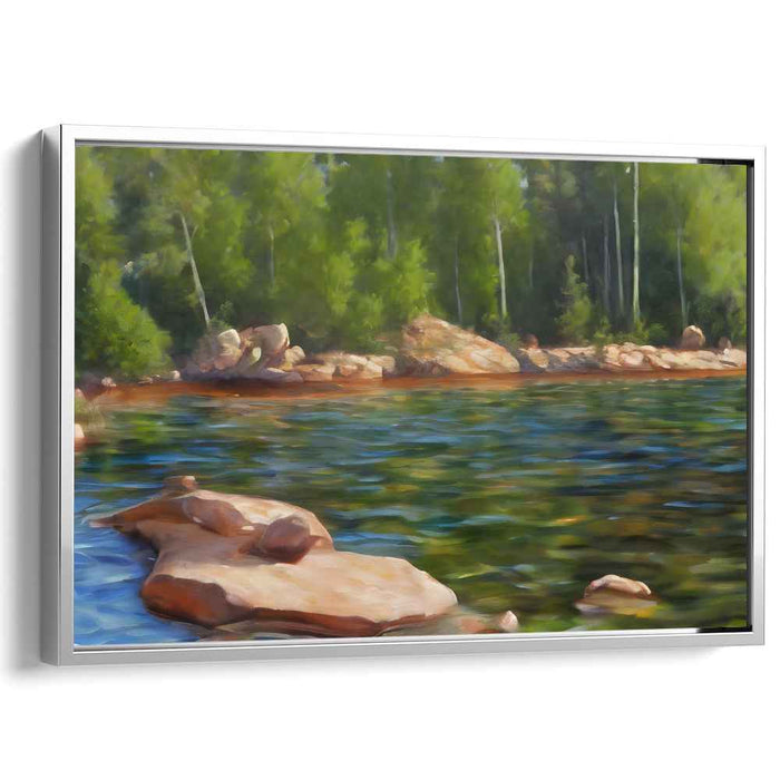 Peaceful Wilderness Tapestry: Serene Nature Landscape Canvas Art