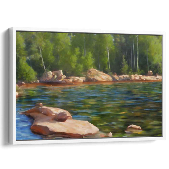 Peaceful Wilderness Tapestry: Serene Nature Landscape Canvas Art