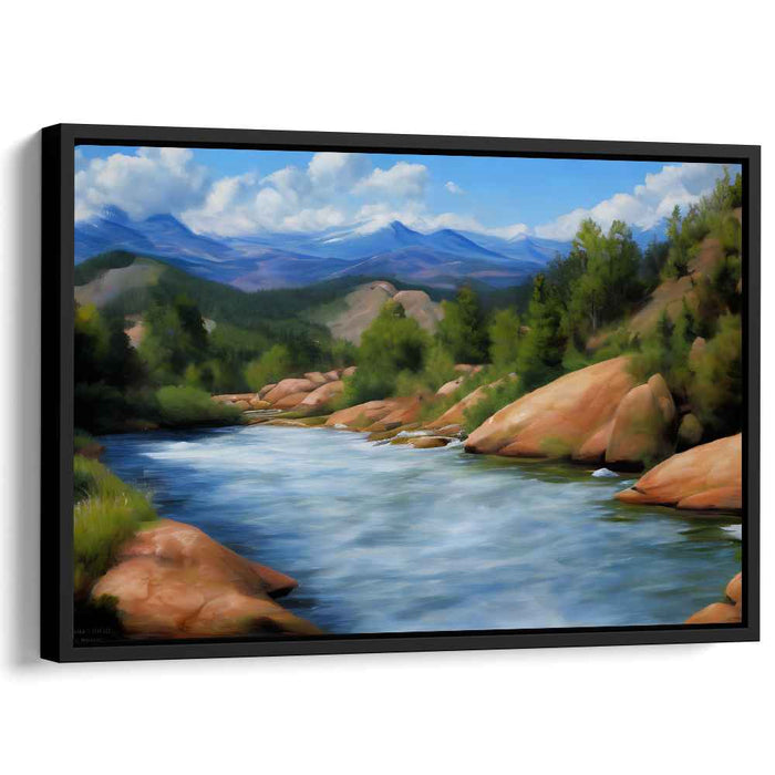 Calm Heights: Tranquil Mountain Landscape Canvas Art Print