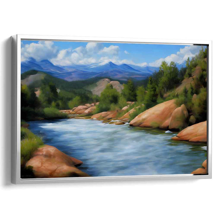 Calm Heights: Tranquil Mountain Landscape Canvas Art Print