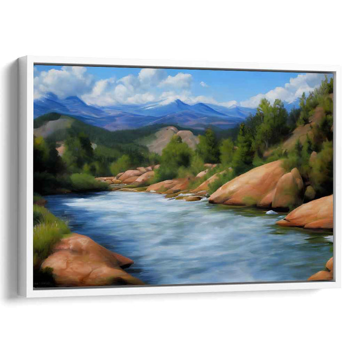 Calm Heights: Tranquil Mountain Landscape Canvas Art Print