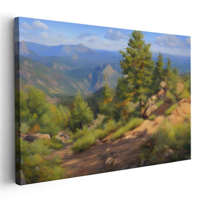 Tranquil Dream Vista: Serene Landscape Canvas Art Print
